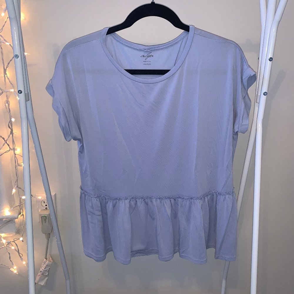 Francescas's Blue Peplum Top